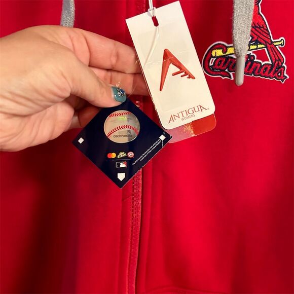 Antigua Women's St. Louis Cardinals Full-Zip Hoodie Jacket Red Size L - Picture 4 of 10